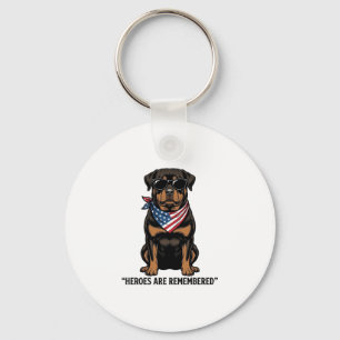 Patriottische Rottweiler Held Honden Vintage Desig Sleutelhanger