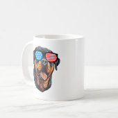 Patriottische rottweiler koffiemok (Voorkant links)