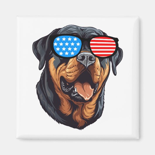 Patriottische rottweiler magneet (Voorkant)