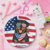 Patriottische Rottweiler Papieren Bord (Feest)
