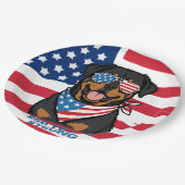 Patriottische Rottweiler Papieren Bord (Gekanteld)