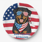 Patriottische Rottweiler Papieren Bord (Voorkant)
