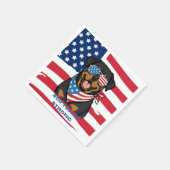 Patriottische Rottweiler  Servet (Hoek)
