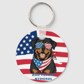 Patriottische Rottweiler Sleutelhanger (Voorkant)