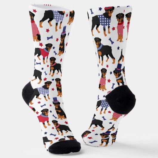 Patriottische rottweiler Socks Sokken (Gebogen)