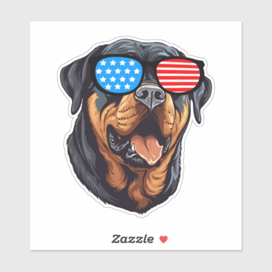 Patriottische rottweiler sticker (Vel)