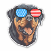 Patriottische rottweiler sticker (Voorkant)