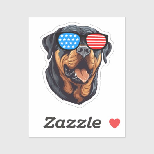 Patriottische rottweiler sticker (Vel)