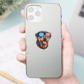 Patriottische rottweiler sticker (Telefoon)