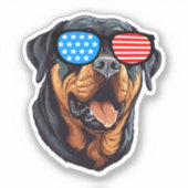 Patriottische rottweiler sticker (Voorkant)