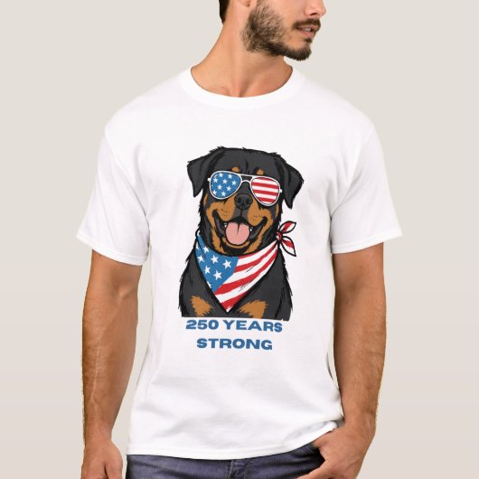 Patriottische Rottweiler T-shirt (Voorkant)