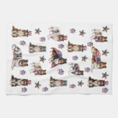 Patriottische Rough Collies Keukendoek Theedoek (Horizontaal)