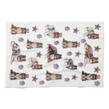 Patriottische Rough Collies Keukendoek