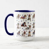 Patriottische Rough Collies Mok (Links)