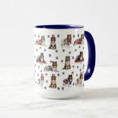 Patriottische Rough Collies Mok (Voorkant rechts)