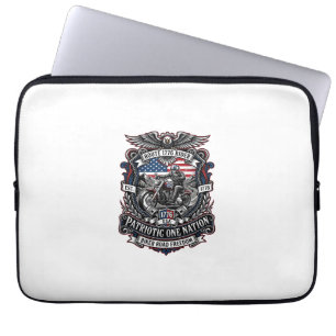 Patriottische Route 1776 Rijder Biker Weg Vrijheid Laptop Sleeve