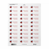 Patriottische Rozenboeket Etiket (Full Sheet)