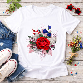 Patriottische Rozenboeket Tri-Blend Shirt