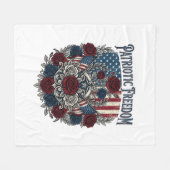 Patriottische Rozentuin Fleece Deken (Voorkant (Horizontaal))