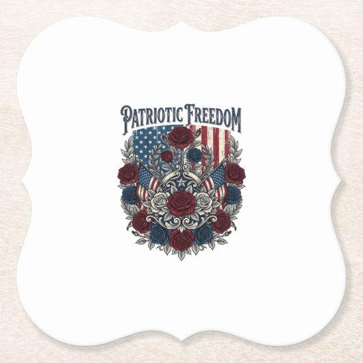 Patriottische Rozentuin Kartonnen Onderzetters (Voorkant)