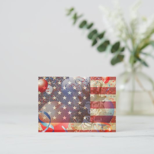 Patriottische RSVP-kaarten Informatiekaartje (Staand voorkant)