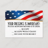 Patriottische RSVP-kaarten Informatiekaartje (Achterkant)