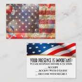 Patriottische RSVP-kaarten Informatiekaartje (Voorkant / Achterkant)