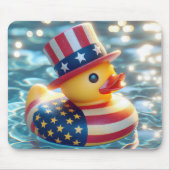 Patriottische Rubber Eend in Zwembad Muismat (Voorkant)