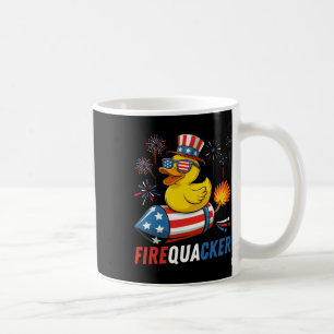 Patriottische Rubberen Eend Vuurwerk Amerikaanse V Koffiemok
