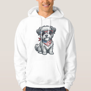 Patriottische Ruige Hond Vintage Gravure Tank Top_