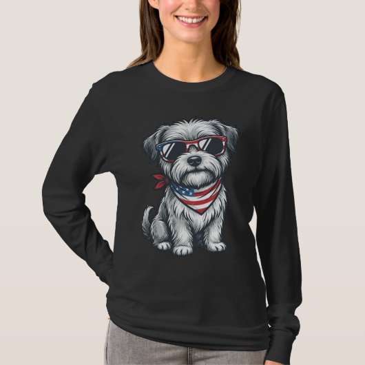 Patriottische Ruige Hond Vintage Gravure Tank Top_ (Voorkant)