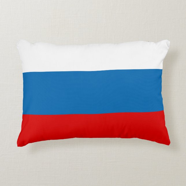 Patriottische Russische Pan Slavic vlag Accent Kussen (Voorkant)