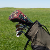 Patriottische Rustieke Amerikaanse Vlag Camo Patro Golfheadcover (Insitu)