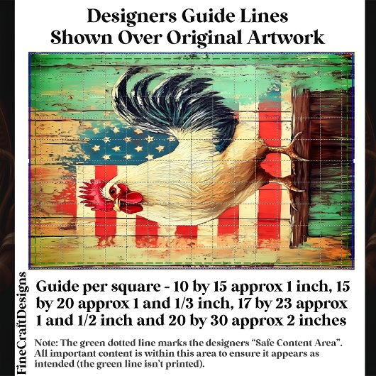 Patriottische Rustieke Boerderij Haan DB8LF Decoup Tissuepapier