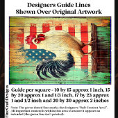 Patriottische Rustieke Boerderij Haan DB8RF Decoup Tissuepapier