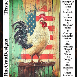Patriottische Rustieke Boerderij Haan DB8RF Decoup Tissuepapier