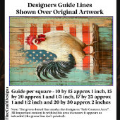 Patriottische rustieke boerderij Rooster DB8R Deco Tissuepapier