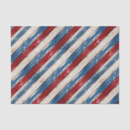 Patriottische Rustieke Houten Planken Tissuepapier