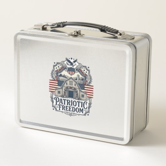 Patriottische Rustieke Schuur Bruiloft (Voorkant)