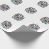 Patriottische Rustieke Schuur Bruiloft Cadeaupapier (Hoek)