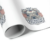 Patriottische Rustieke Schuur Bruiloft Cadeaupapier (Rol Hoek)