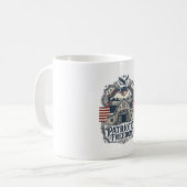Patriottische Rustieke Schuur Bruiloft Koffiemok (Voorkant links)
