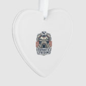 Patriottische Rustieke Schuur Bruiloft Ornament (voorkant)