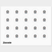 Patriottische Rustieke Schuur Bruiloft Ronde Sticker (Vel)