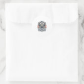 Patriottische Rustieke Schuur Bruiloft Ronde Sticker (Tas)