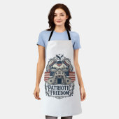 Patriottische Rustieke Schuur Bruiloft Schort (Gedragen)