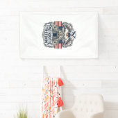 Patriottische Rustieke Schuur Bruiloft Spandoek (Insitu)