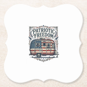 Patriottische RV-campeur vector grafische T-shirt Kartonnen Onderzetters
