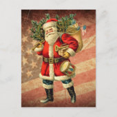 Patriottische Santa /  Briefkaart (Voorkant)