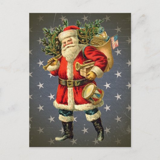 Patriottische Santa /  Briefkaart (Voorkant)